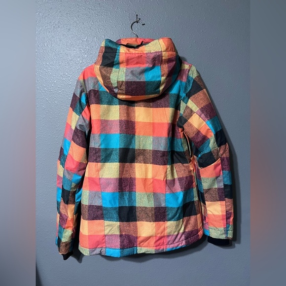 GSOU SNOW Ski Jacket Warm Winter Snow Coat Plaid Unisex Sz M 10K Regular Fit EUC - Picture 3 of 10